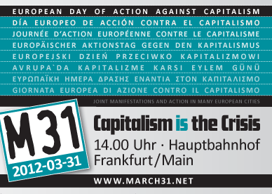 Plakat Europäischer Aktionstag gegen den Kapitalismus Version 2