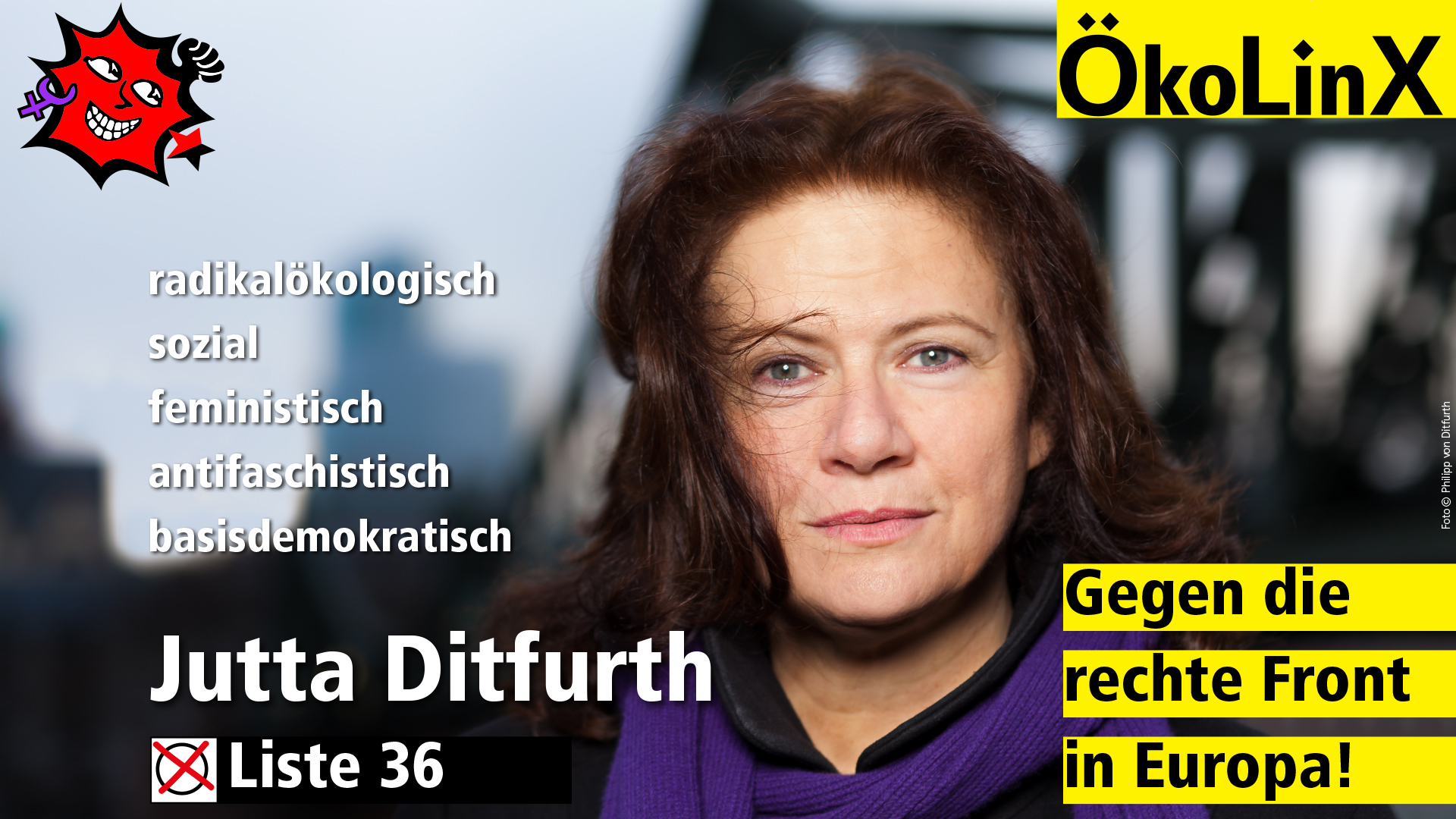 Jutta Ditfurth: Wählt bei der Europawahl ÖkoLinX
 Wahlspot (Rundfunk) 