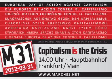Plakat: Europäischer Aktionstag gegen Kapitalismus